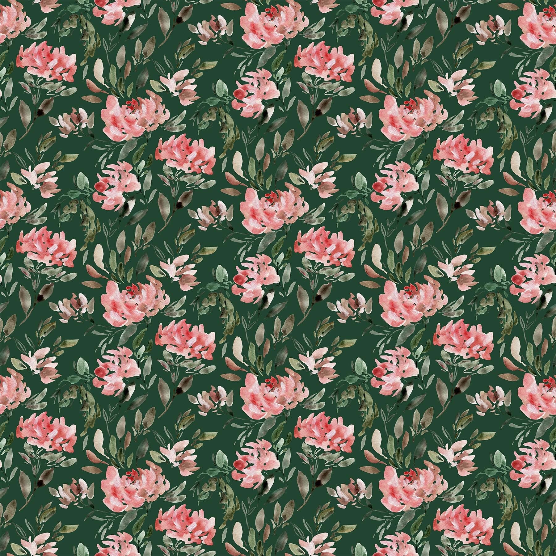 LAST CALL Refresh Tiles, Figo TREFRE42, 10" Inch Precut Fabric Squares, Pink Green Peach Floral Layer Cake Fabric, Anee Shah