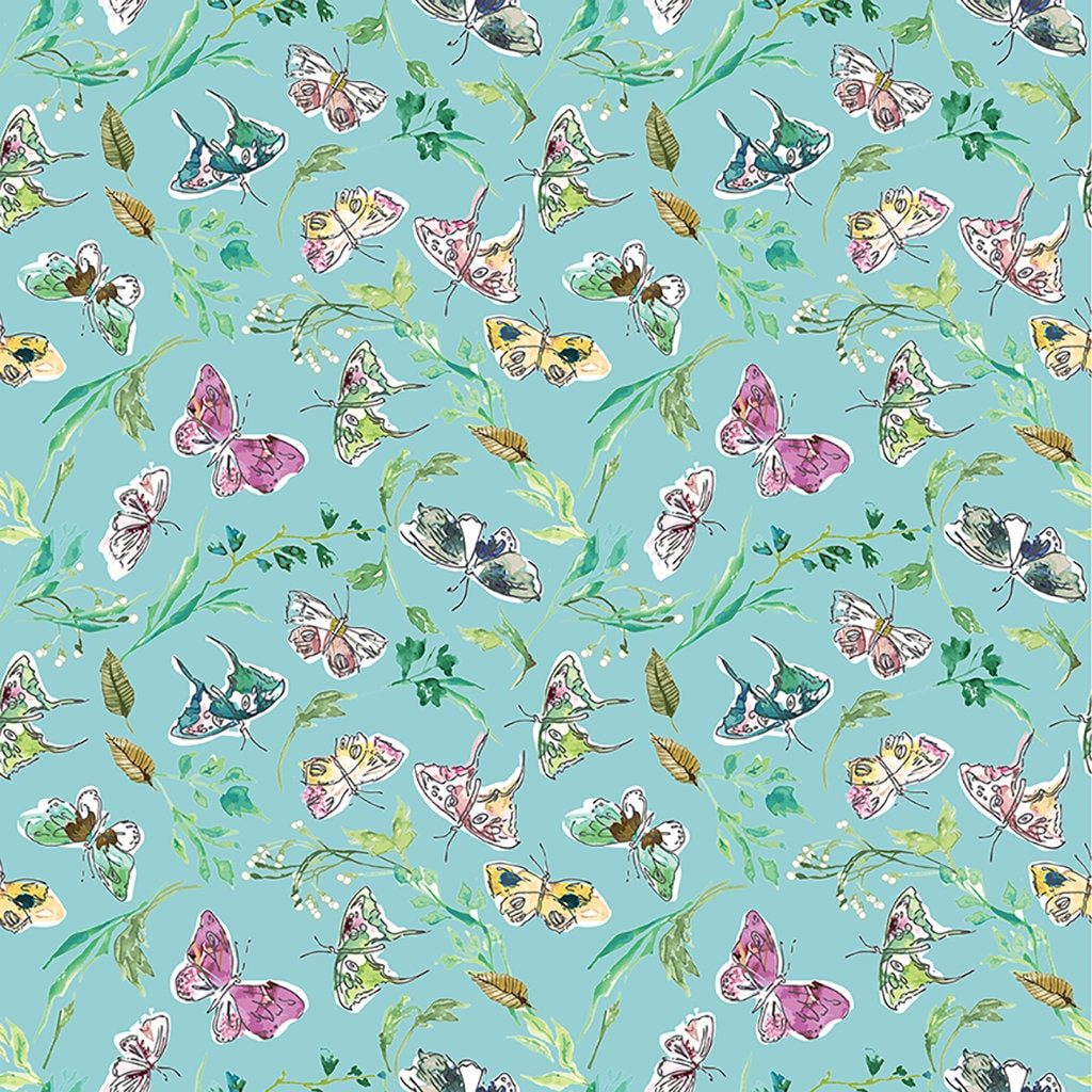LAST CALL Verdure 5" Squares, Clothworks SQ0366, Multicolored Floral Charm Pack, 5" Inch Precut Fabric Squares, Esther Fallon Lau