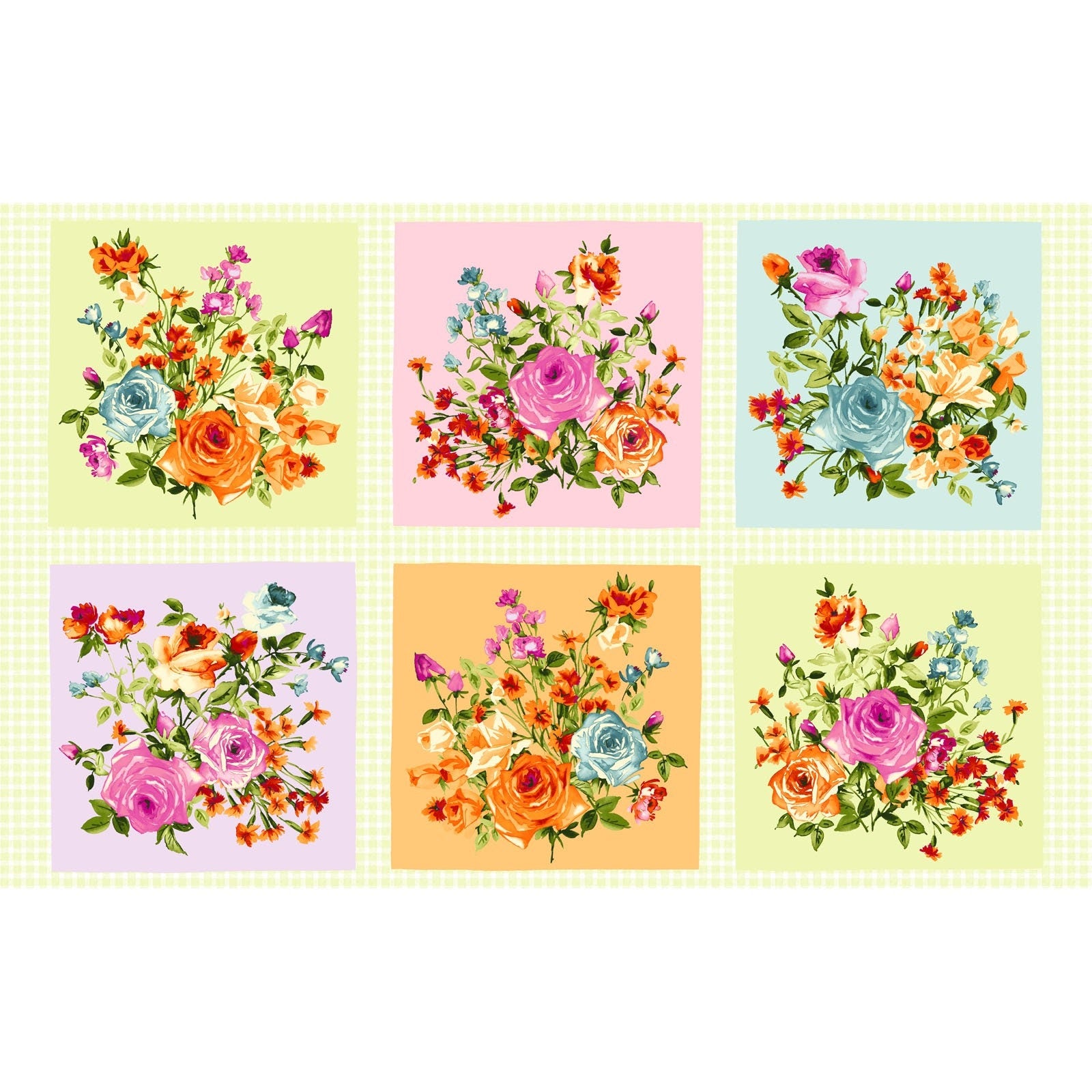LAST CALL Full On Florals Throw Quilt Kit, Maywood Studio Kit-MASFUF, Bloom On Floral Throw Quilt Kit, Heidi Pridemore
