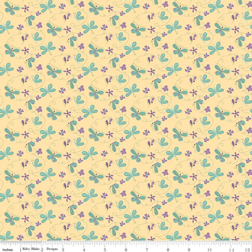 LAST CALL Hello Spring Rolie Polie, Riley Blake RP-12960-40, 2.5" Inch Fabric Strips, Floral Quilt Fabric, Sandy Gervais