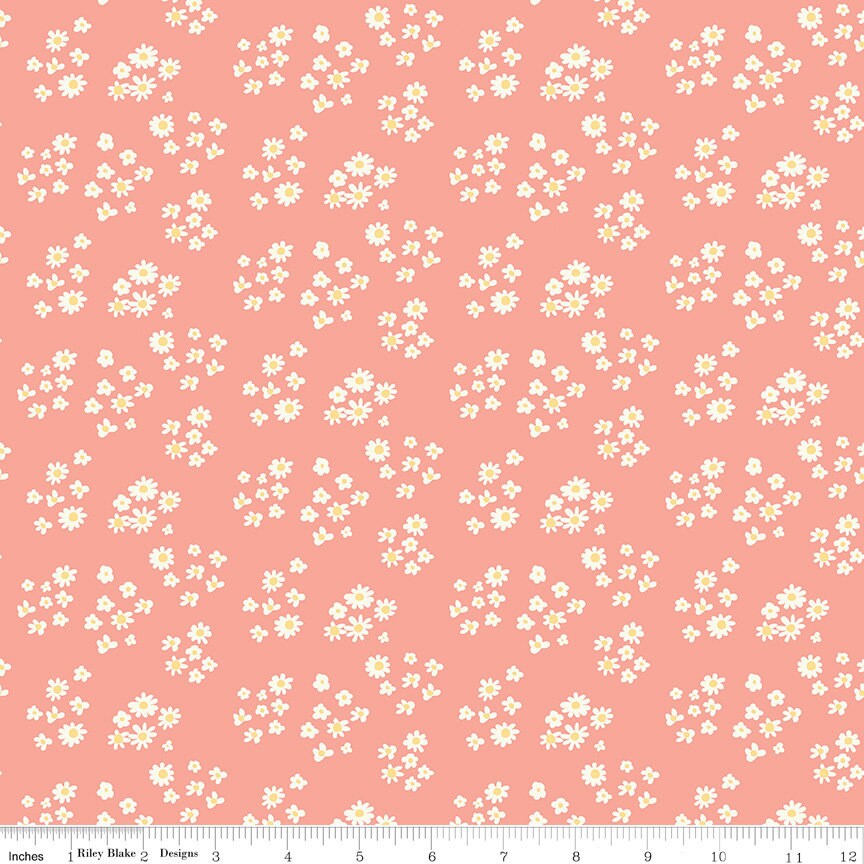 LAST CALL Hello Spring Rolie Polie, Riley Blake RP-12960-40, 2.5" Inch Fabric Strips, Floral Quilt Fabric, Sandy Gervais