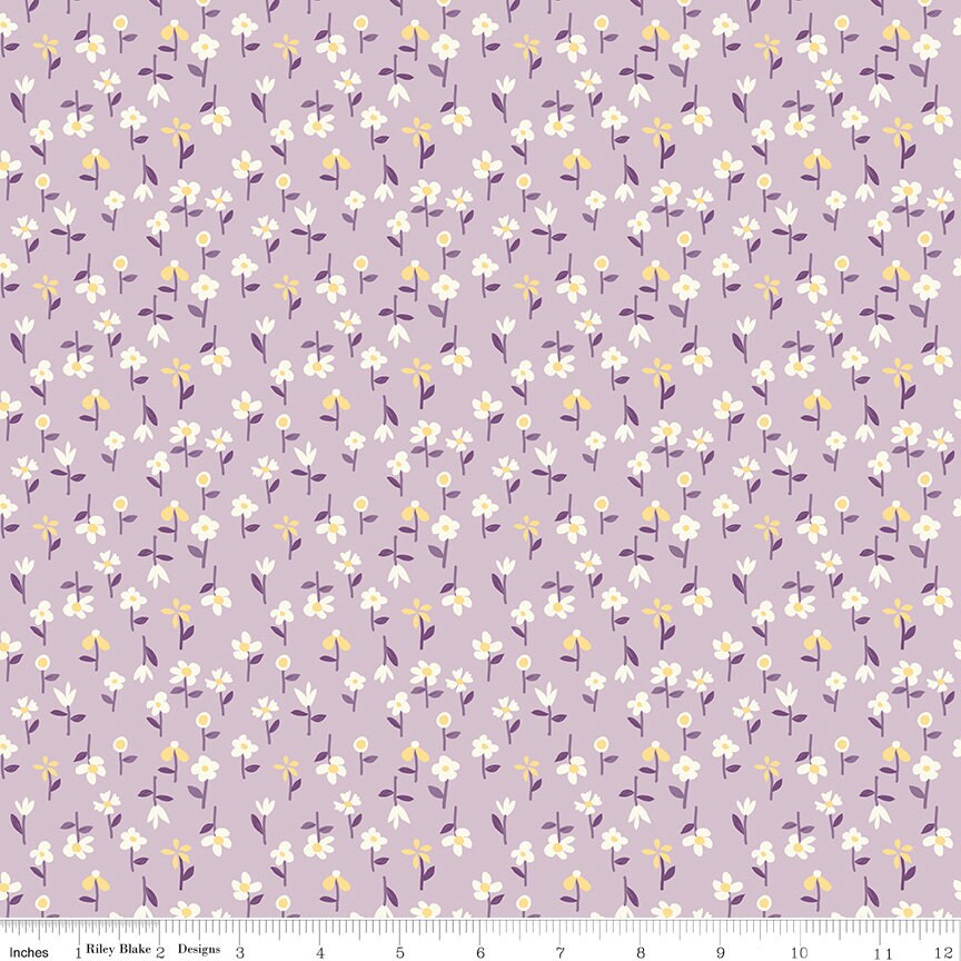 LAST CALL Hello Spring Rolie Polie, Riley Blake RP-12960-40, 2.5" Inch Fabric Strips, Floral Quilt Fabric, Sandy Gervais