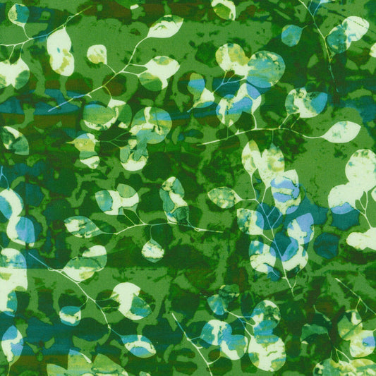 108" Wishwell Prarie Song Wide - Leaf Green Leaves Wide Quilt Back Fabric, Robert Kaufman ANJDX2133943 Leaf, Wide Quilt Backing, By the Yard