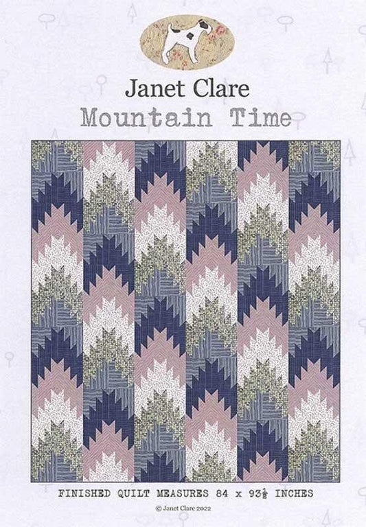 Mountain Time Quilt Pattern, Janet Clare JC243, Contemporary Oversized Throw Double Queen Quilt Pattern