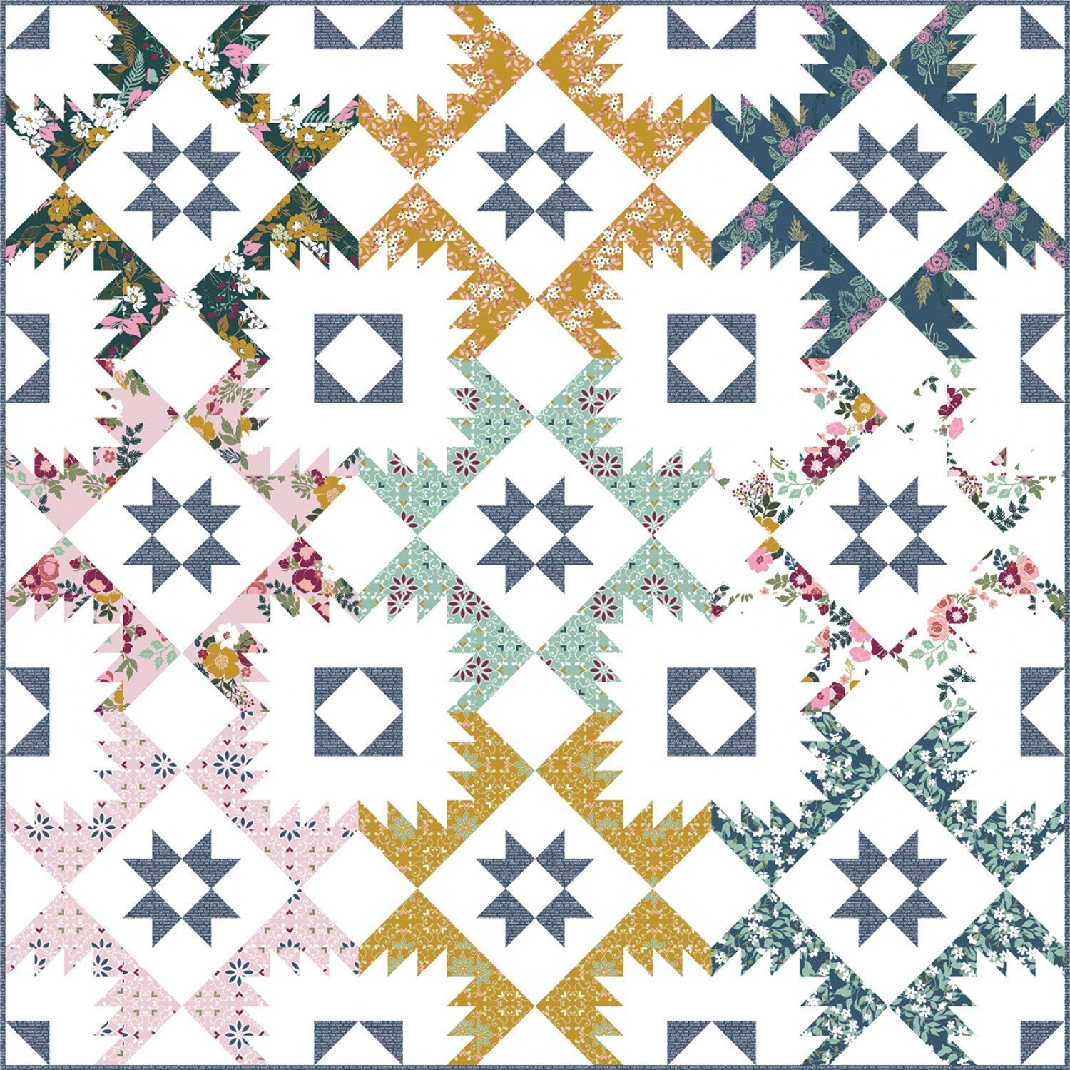 Dream Catcher Quilt Pattern, Live Love Sew P118, Fat Quarter FQ Friendly Square Quilt Pattern, Keera Job