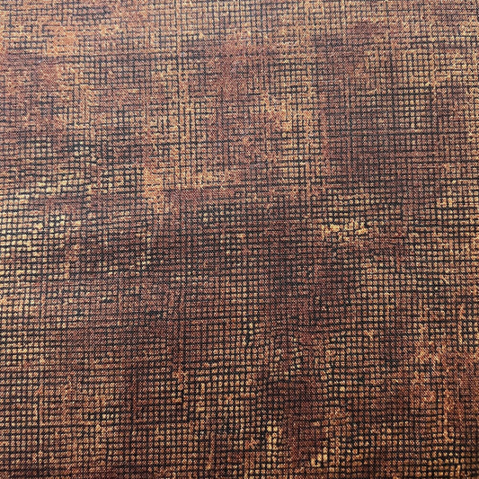 Chalk and Charcoal - Earth Brown Tonal Texture Fabric, Robert Kaufman AJS-17513-169 Earth, Thatched Brown Burlap Look Blender Quilt Fabric