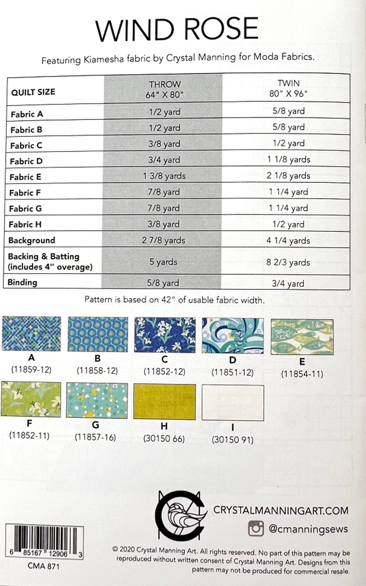 Wind Rose Quilt Pattern, CMA871, Modern Windmill Pinwheels Quilt Pattern, Yardage Friendly, Throw Twin Bed Quilt Pattern, Crystal Manning