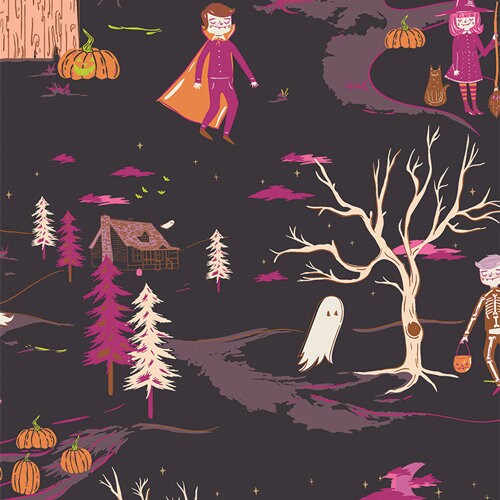 Spooky N Witchy 10" Squares, Art Gallery Fabrics 10WSNS2, AGF Studio, Feminine Halloween Layer Cake Fabric, 10" Precut Fabric Squares
