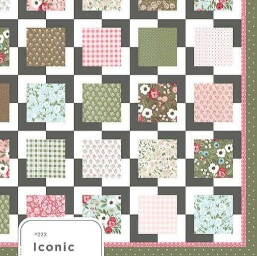 Iconic Quilt Pattern, Lella Boutique LB222, Layer Cake Friendly Pattern, Oversized Throw Square Bed Quilt Pattern