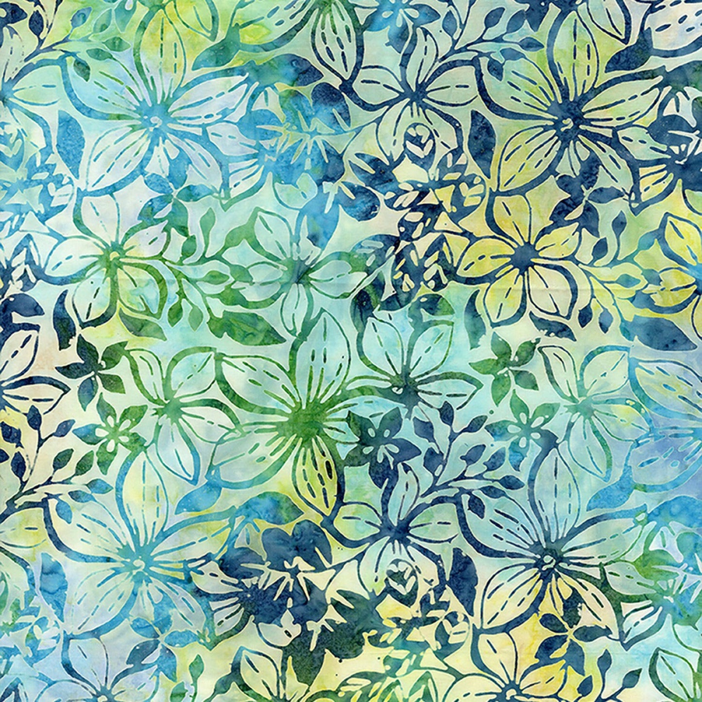 Splash 2.5" Strips, Timeless Treasures Treat-Strip40 Splash, Splash Jelly Roll Up, Blue Yellow Green 2.5" Batik Fabric Strips