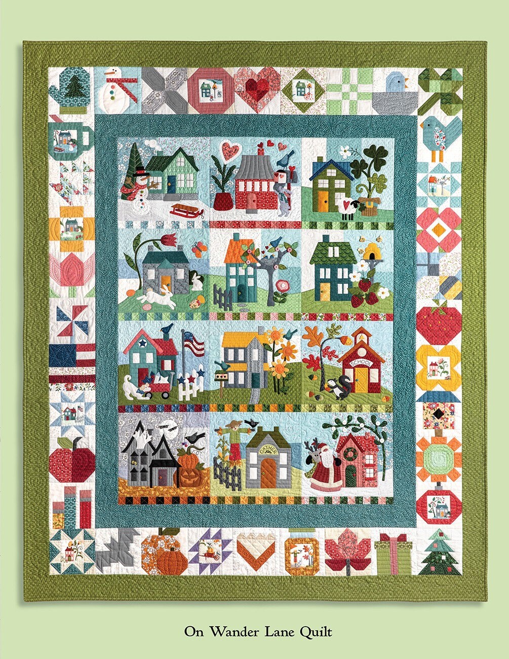 Midnight Manor On Wander Lane Quilt Pattern Projects BOM Book 10, Art to Heart ATH177P, Halloween Sewing Quilting Projects, Nancy Halvorsen