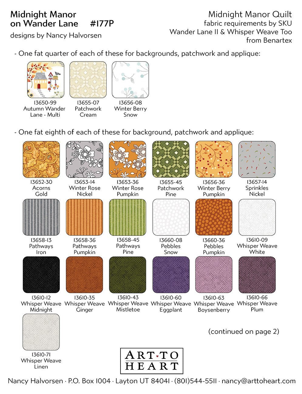 Midnight Manor On Wander Lane Quilt Pattern Projects BOM Book 10, Art to Heart ATH177P, Halloween Sewing Quilting Projects, Nancy Halvorsen