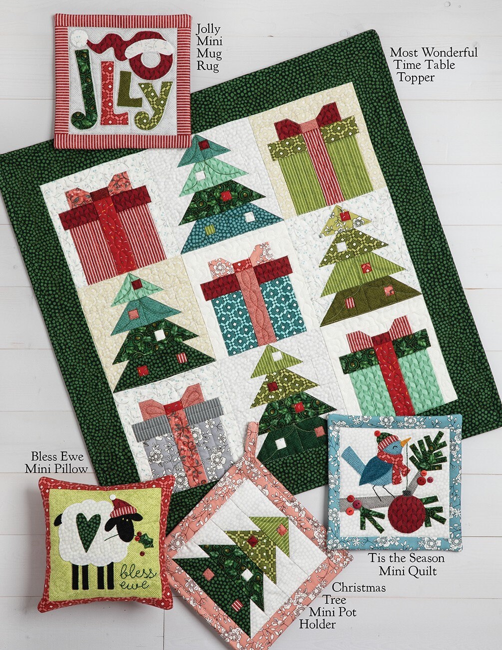 Mistletoe Crossing On Wander Lane Quilt Pattern BOM Book 12, Art to Heart ATH179P, Christmas Xmas Sewing Quilting Project, Nancy Halvorsen