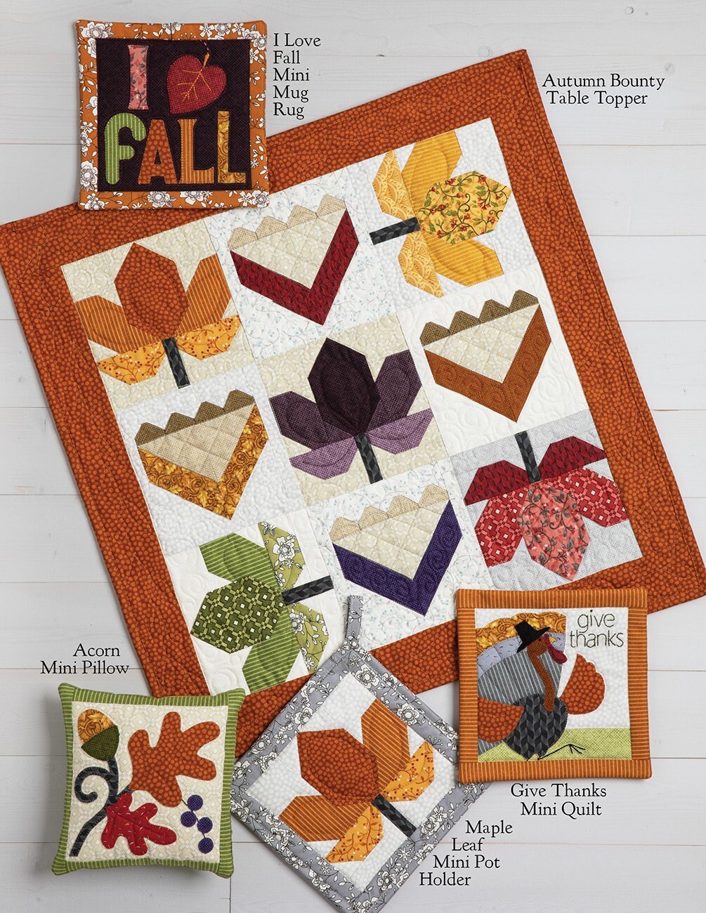 Harvest Acres On Wander Lane Quilt Pattern Projects Book 11, Art to Heart ATH178P, Autumn Fall Sewing Quilting Projects, Nancy Halvorsen