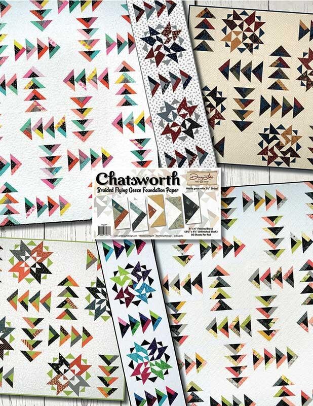 Chatsworth BOM Quilt Pattern, Antler Quilt Design AQD0419, Sampler Quilt Pattern, Braided Flying Geese BOM Quilt, Doug Leko