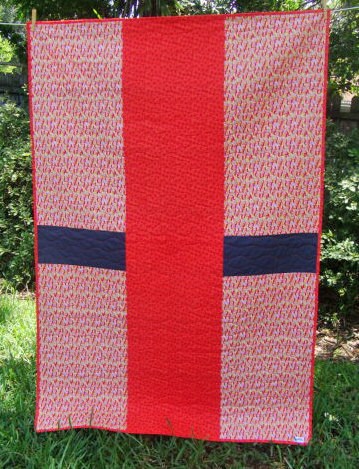 Gray and Orange Floral Throw Quilt, 46.25" x 68.75", Ebb Tide Quilt, Wheelchair Lap Quilt, Free Spirit Merry Go Round, Throw Blanket