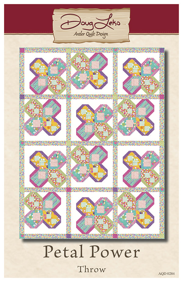 LAST CALL Petal Power Quilt Pattern, Antler Quilt Design AQD0284