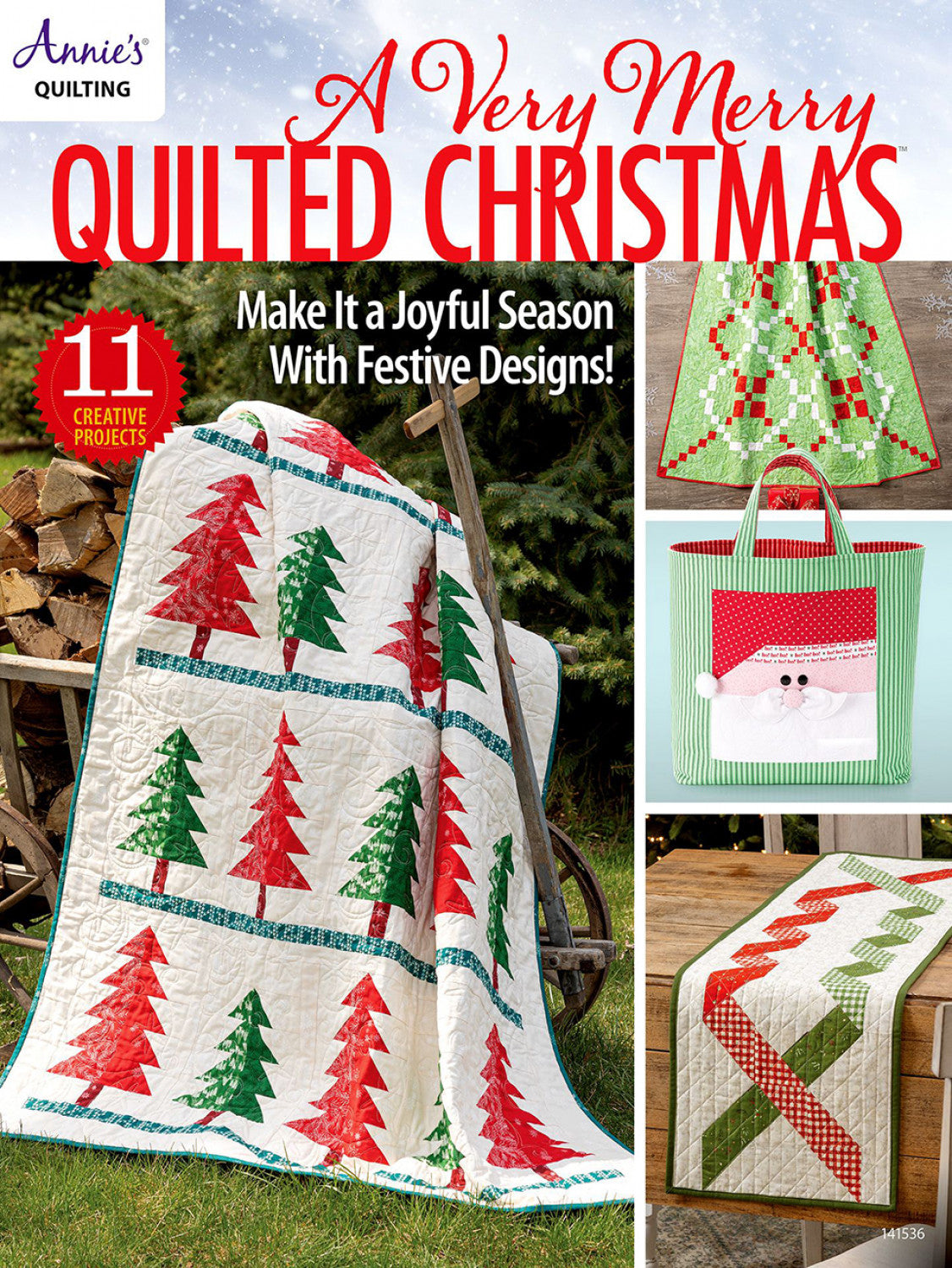 A Very Merry Quilted Christmas Quilt Pattern Book, Annie's 1415361