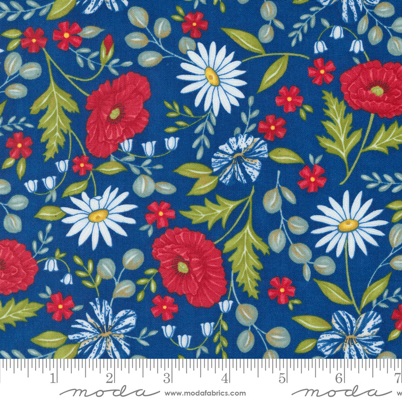 Red White and Bloom 5" Charm Pack, Moda 56110PP