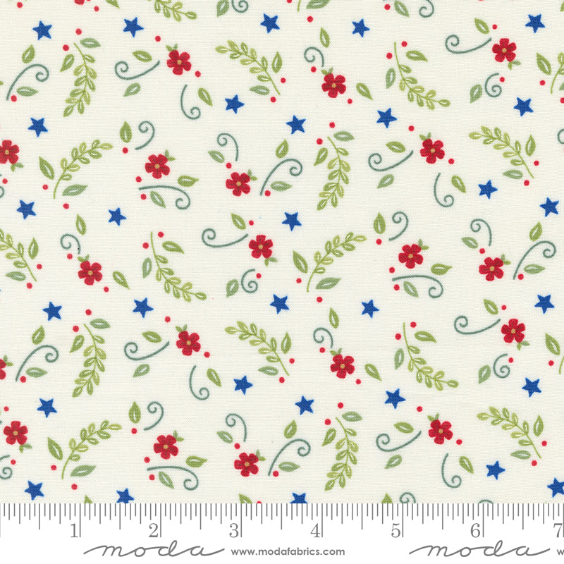 Red White and Bloom 5" Charm Pack, Moda 56110PP