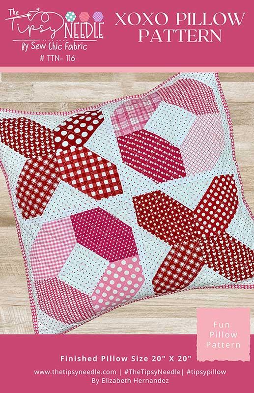 XOXO Pillow Pattern, The Tipsy Needle TTN116