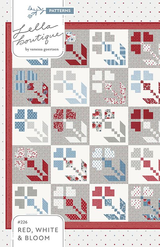 Red White and Bloom Quilt Pattern, Lella Boutique LB226