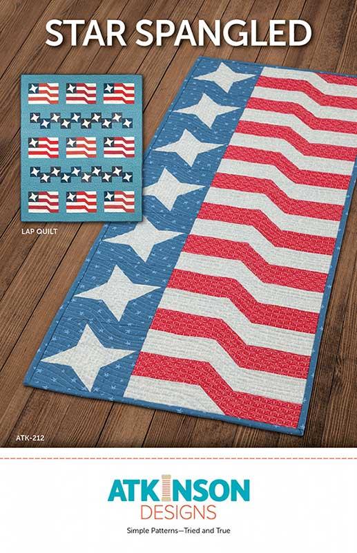 LAST CALL Star Spangled Table Runner Quilt Pattern, Atkinson Designs ATK212