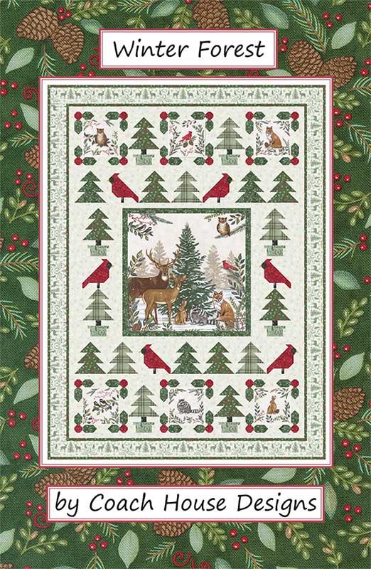 Winter Forest Panel Frame Quilt Pattern, Coach House Designs CHD2326