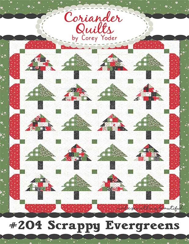 Scrappy Evergreens Quilt Pattern, Coriander Quilts CQ204