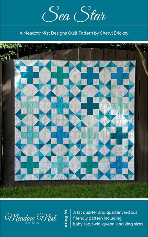 LAST CALL Sea Star Quilt Pattern, Meadow Mist Designs MMD1019