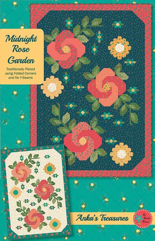 Midnight Rose Garden Quilt Pattern, Anka's Treasures ANK348