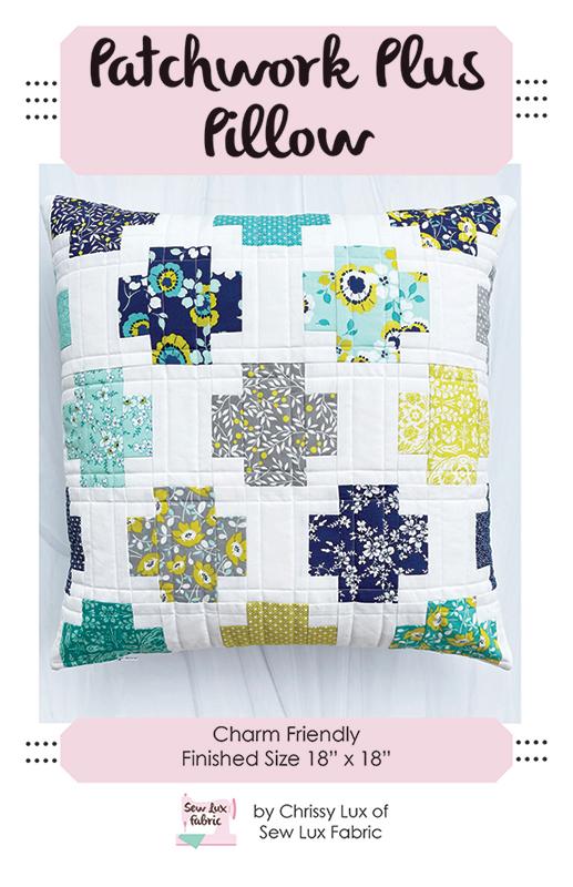 Patchwork Plus Pillow Quilt Pattern, Sew Lux Fabric SLF2204