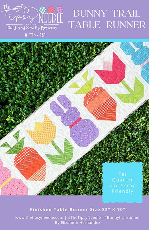 Bunny Trail Table Runner Quilt Pattern, The Tipsy Needle TTN131