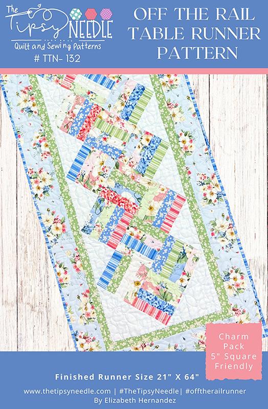 Off the Rail Table Runner Quilt Pattern, The Tipsy Needle TTN132