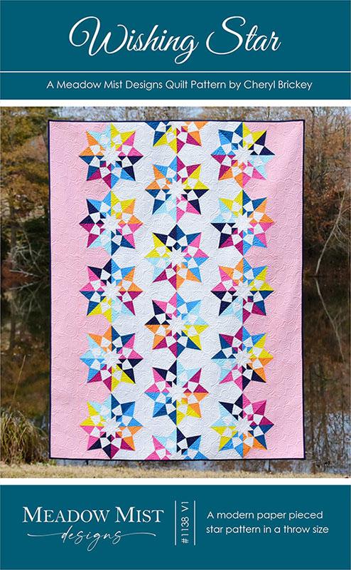 Wishing Star FPP Quilt Pattern, Meadow Mist Designs MMD1138