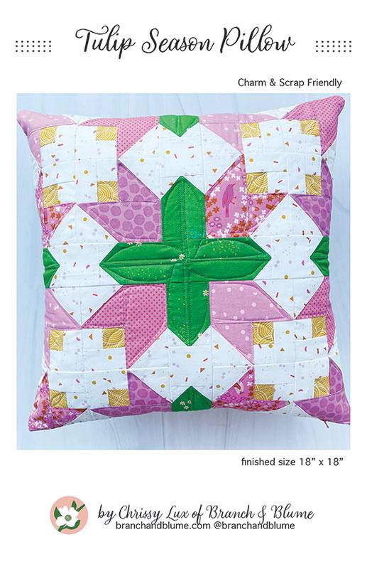 Tulip Season Pillow Cover Quilt Pattern, Branch and Blume BNB2501