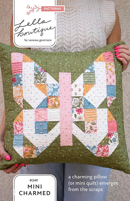 Mini Charmed Quilted Pillow Cover Pattern, Lella Boutique LB249