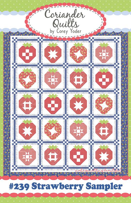 Strawberry Sampler Quilt Pattern, Coriander Quilts CQ239