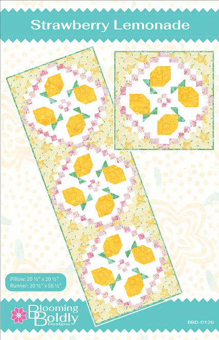 Strawberry Lemonade Quilt Pattern, Blooming Boldly BBD0126