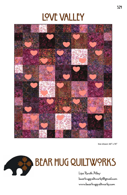 Love Valley Quilt Pattern, Bear Hug Quiltworks BHQ324