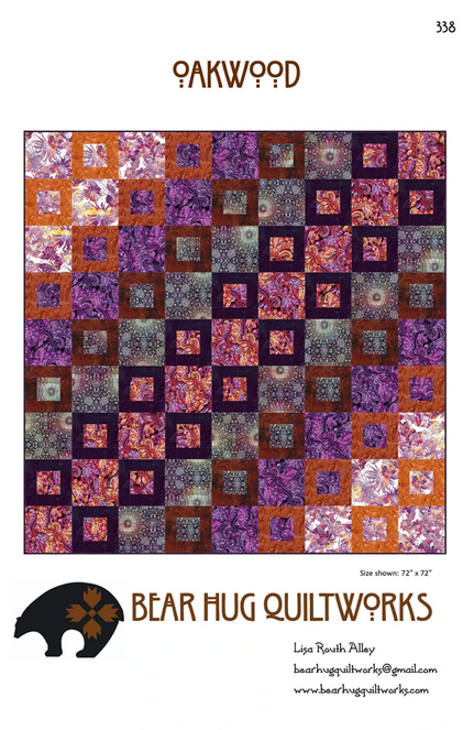 Oakwood Quilt Pattern, Bear Hug Quiltworks BHQ338