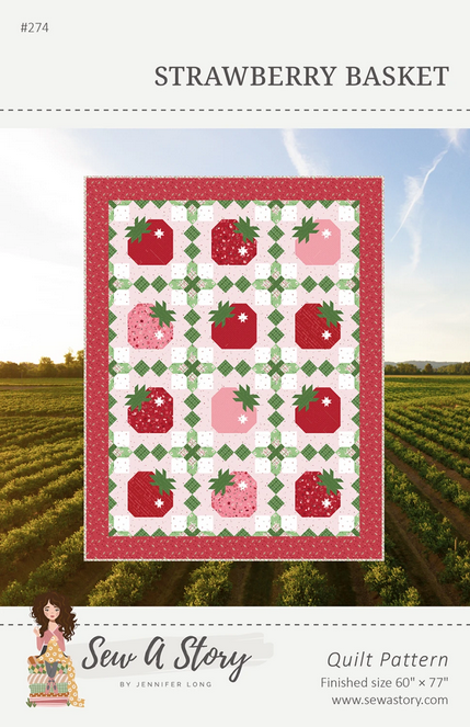 Strawberry Basket Quilt Pattern, Sew A Story BSI274
