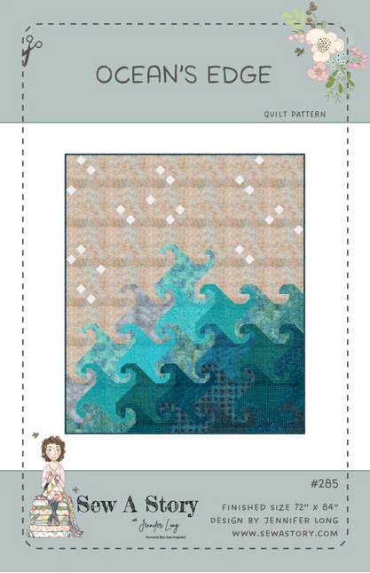 Ocean's Edge Quilt Pattern, Sew A Story BSI274
