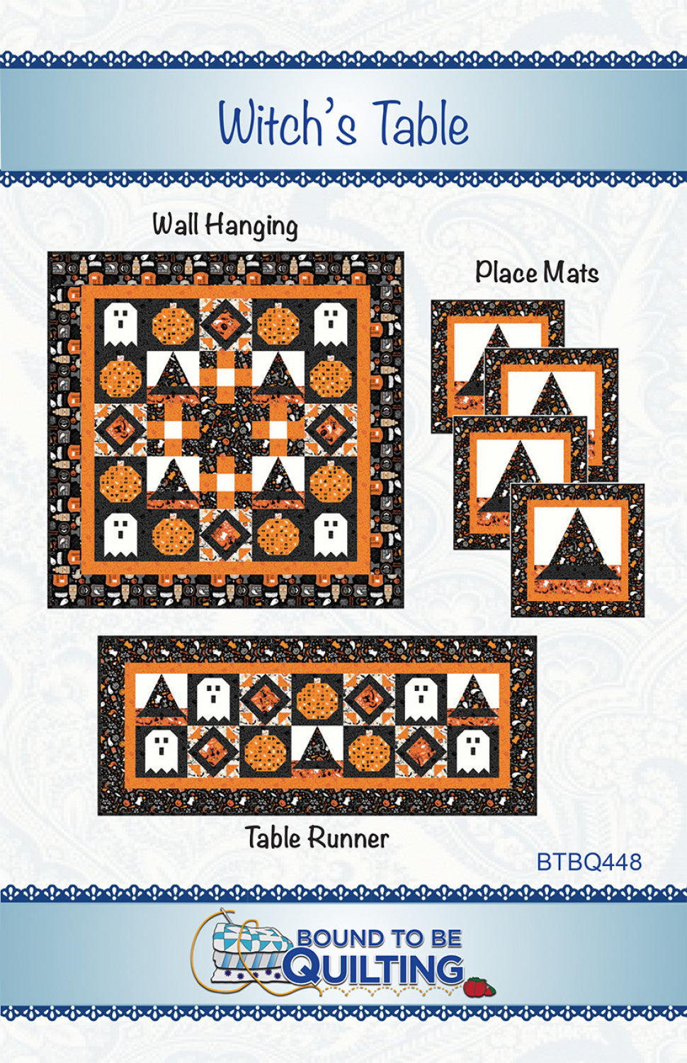 Witch's Table Halloween Quilt Pattern, BTBQ448