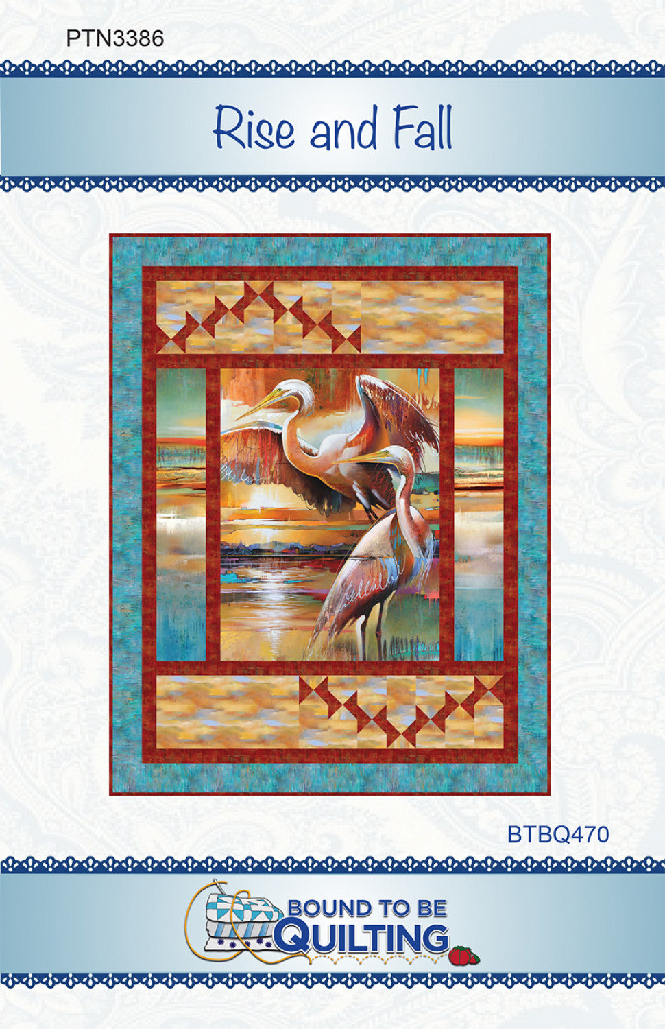 Rise and Fall Panel Frame Quilt Pattern, Bound to Be Quilting BTBQ470 PTN3386