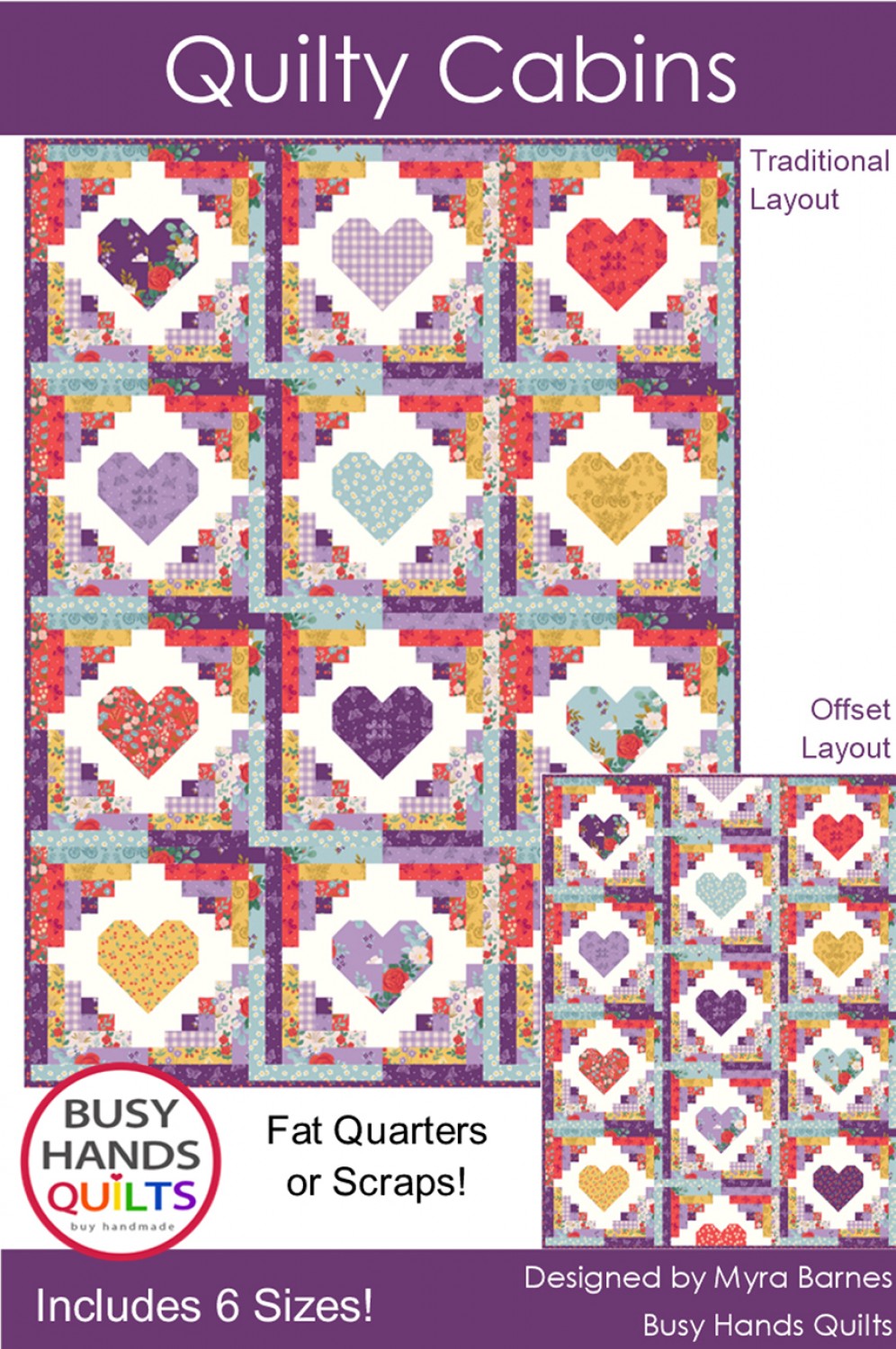 Quilty Cabins Quilt Pattern, Busy Hands Quilts BUS0881