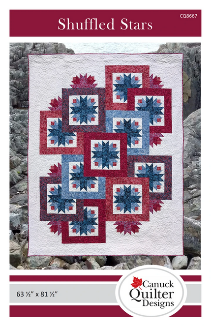 Shuffled Stars Quilt Pattern, Canuck Quilter Designs CQ8667
