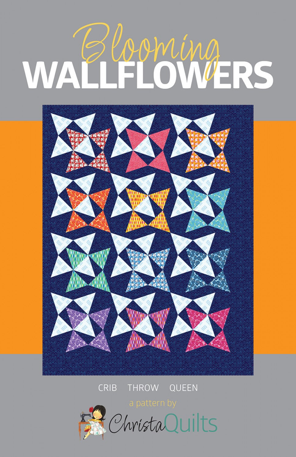 Blooming Wallflowers Quilt Pattern, Christa Quilts CQI124