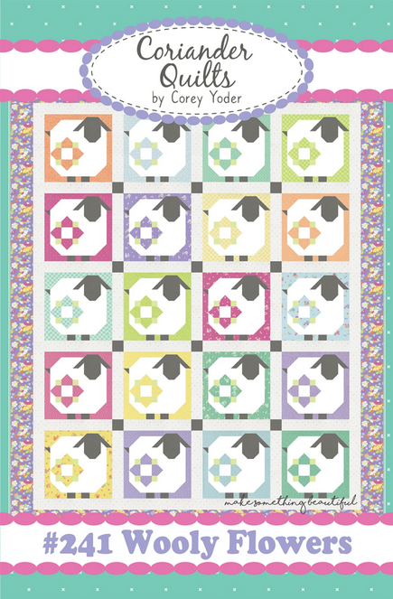Wooly Flowers Quilt Pattern, Coriander Quilts CQ241