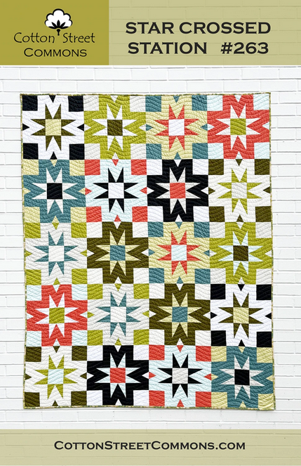 Star Crossed Station Quilt Pattern, Cotton Street Commons CSC263